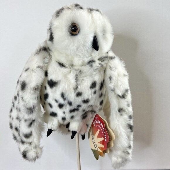 Folkmanis Snowy Owl Puppet Plush Toy Realistic Hand Puppet - Picture 5 of 8